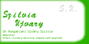 szilvia ujvary business card